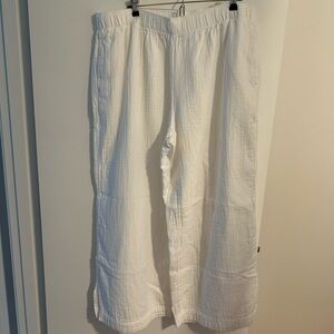 High Waisted Crinkle Gauze Super Wide-Leg Pants Old Navy